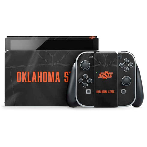 Oklahoma State University Black Jersey Nintendo Switch OLED (2021) Skin