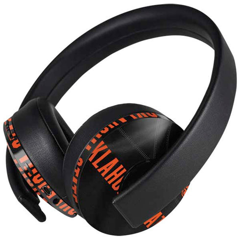 Oklahoma State University Black Jersey PlayStation 4 Gold Wireless Headset Skin
