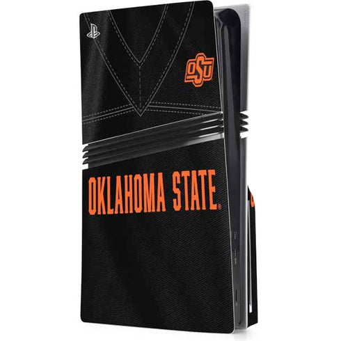Oklahoma State University Black Jersey PS5 Pro Disk Console Skin
