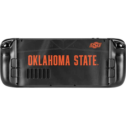 Oklahoma State University Black Jersey Steam Deck Handheld Gaming Computer OLED Skin