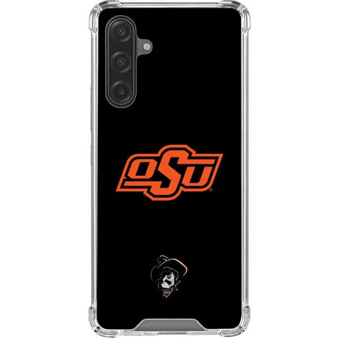 Oklahoma State University OSU on Black Galaxy A17 Clear Case