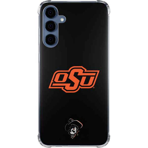 Oklahoma State University OSU on Black Galaxy A55 5G Clear Case