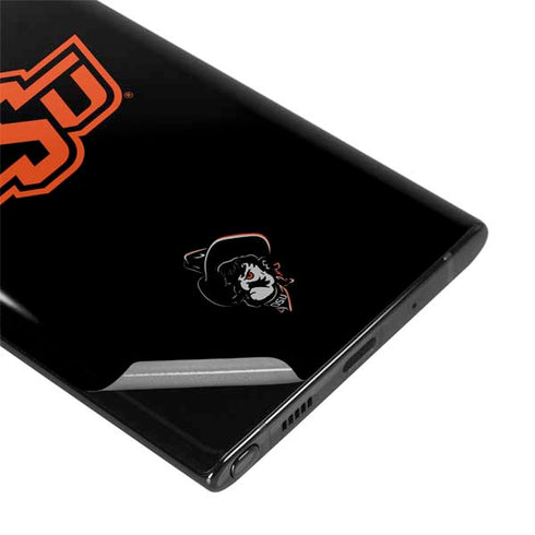 Oklahoma State University OSU on Black Galaxy Note 10 Plus Skin