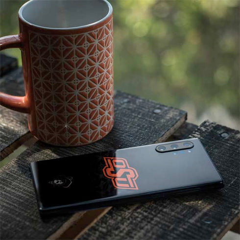 Oklahoma State University OSU on Black Galaxy Note 10 Plus Skin