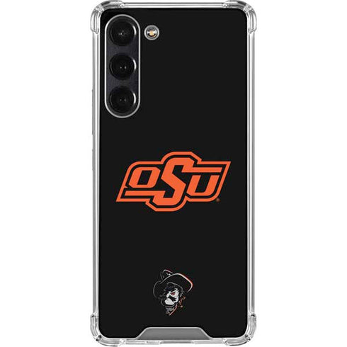 Oklahoma State University OSU on Black Galaxy S24 FE Clear Case