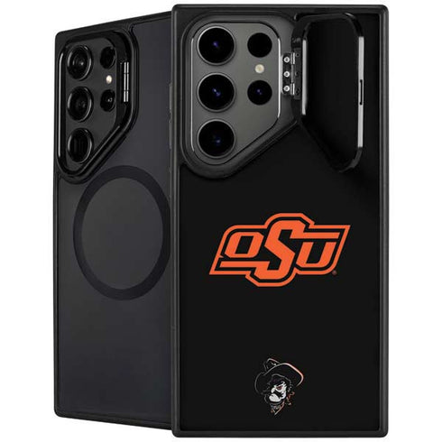 Oklahoma State University OSU on Black Galaxy S24 Ultra Kickstand Case