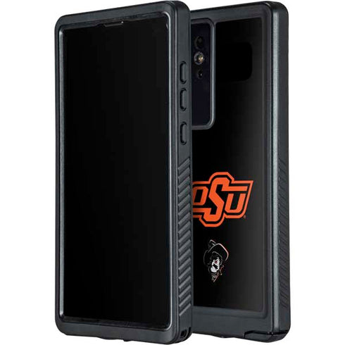 Oklahoma State University OSU on Black Galaxy S24 Ultra Waterproof Case