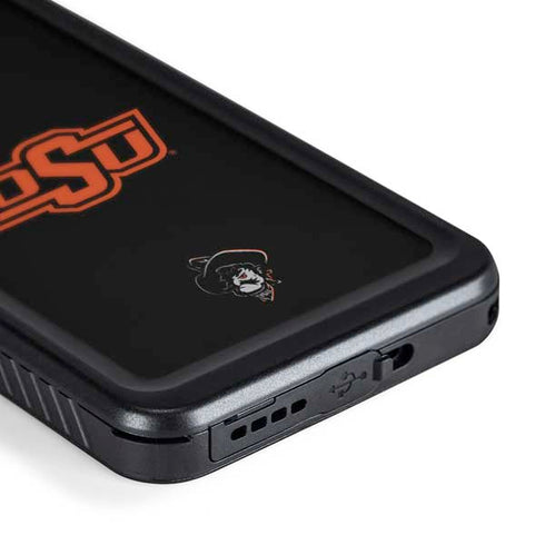 Oklahoma State University OSU on Black Galaxy S24 Waterproof Case