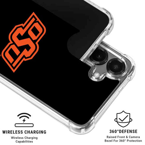 Oklahoma State University OSU on Black Galaxy S26 Clear Case