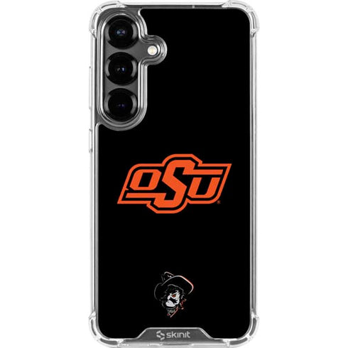 Oklahoma State University OSU on Black Galaxy S26 Plus Clear Case