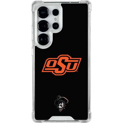 Oklahoma State University OSU on Black Galaxy S26 Ultra Clear Case
