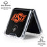 Oklahoma State University OSU on Black Galaxy Z Flip6 Clear Case