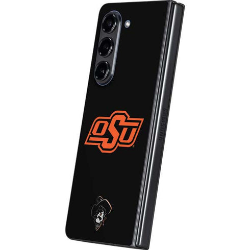 Oklahoma State University OSU on Black Galaxy Z Fold5 5G Skin