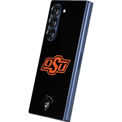 Oklahoma State University OSU on Black Galaxy Z Fold6 Skin