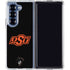 Oklahoma State University OSU on Black Galaxy Z Fold7 Clear Case