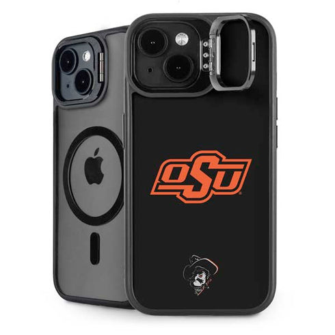 Oklahoma State University OSU on Black iPhone 14 Plus Kickstand Case