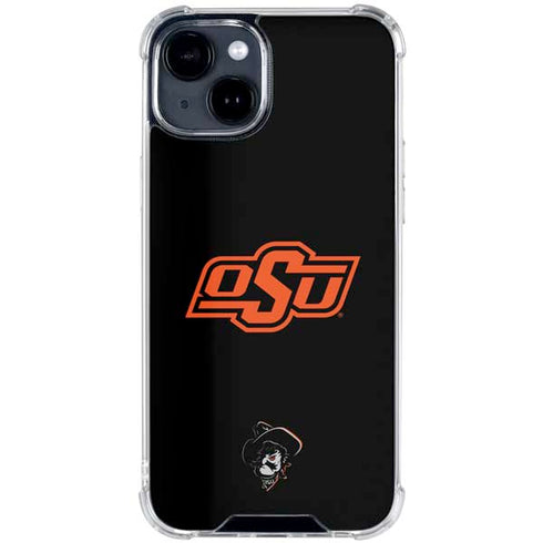 Oklahoma State University OSU on Black iPhone 15 Clear Case