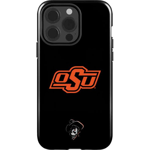 Oklahoma State University OSU on Black iPhone 15 Pro Impact Case