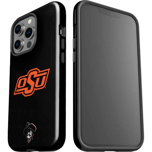 Oklahoma State University OSU on Black iPhone 15 Pro Impact Case