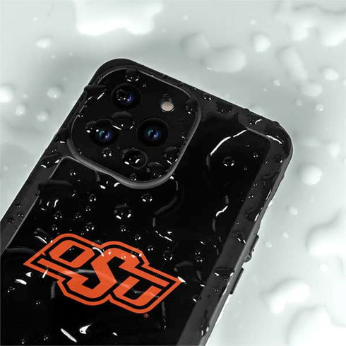 Oklahoma State University OSU on Black iPhone 15 Pro Waterproof Case
