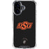 Oklahoma State University OSU on Black iPhone 16 Plus Clear Case