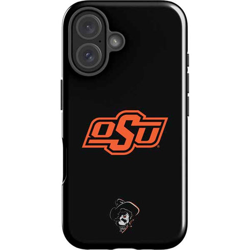 Oklahoma State University OSU on Black iPhone 16 Plus Impact Case