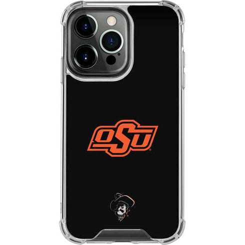 Oklahoma State University OSU on Black iPhone 16 Pro Clear Case