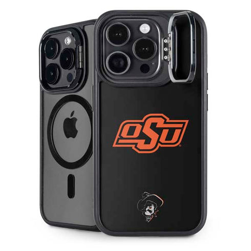 Oklahoma State University OSU on Black iPhone 16 Pro Max Kickstand Case