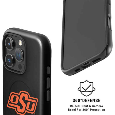 Oklahoma State University OSU on Black iPhone 16 Pro Max Magsafe Impact Case