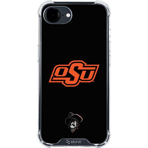 Oklahoma State University OSU on Black iPhone 16e Clear Case