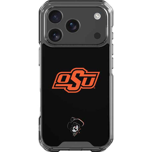 Oklahoma State University OSU on Black iPhone 17 Pro Clear Case