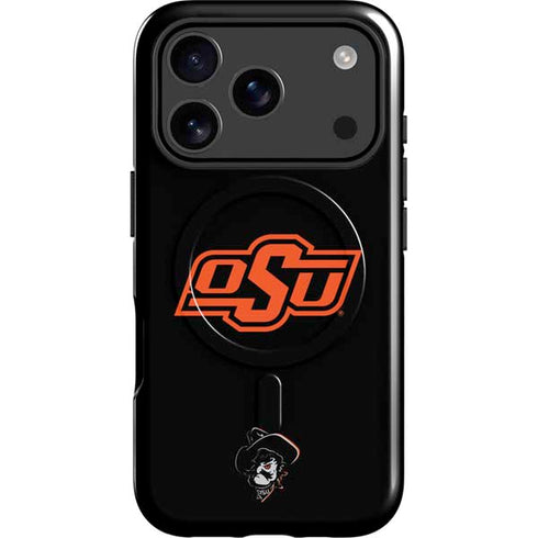 Oklahoma State University OSU on Black iPhone 17 Pro Magsafe Impact Case