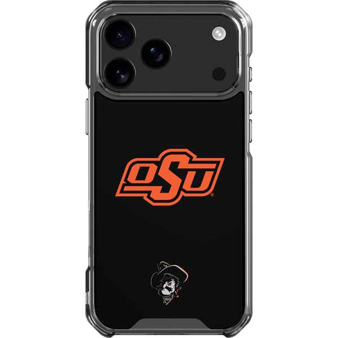Oklahoma State University OSU on Black iPhone 17 Pro Max Clear Case