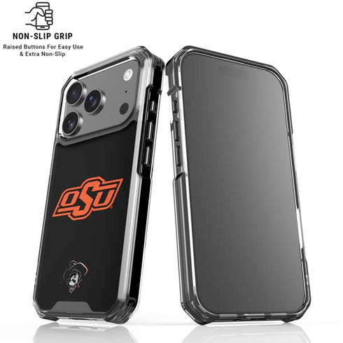 Oklahoma State University OSU on Black iPhone 17 Pro Max Clear Case