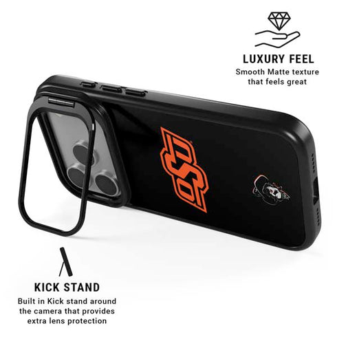 Oklahoma State University OSU on Black iPhone 17 Pro Max Kickstand Case
