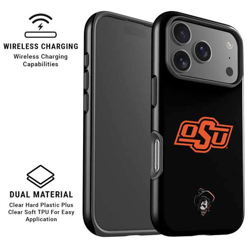 Oklahoma State University OSU on Black iPhone 17 Pro Max Magsafe Impact Case