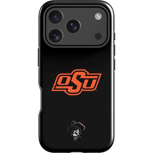 Oklahoma State University OSU on Black iPhone 18 Pro Impact Case
