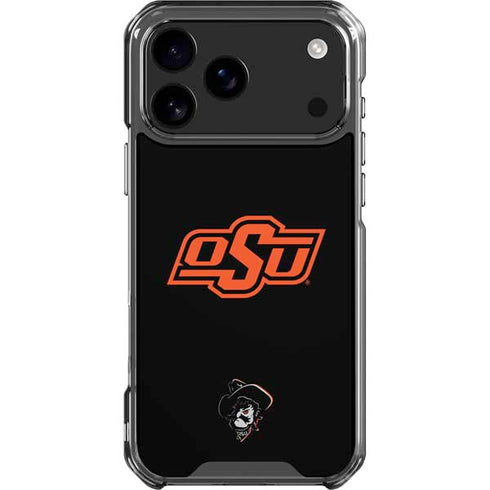 Oklahoma State University OSU on Black iPhone 18 Pro Max Clear Case