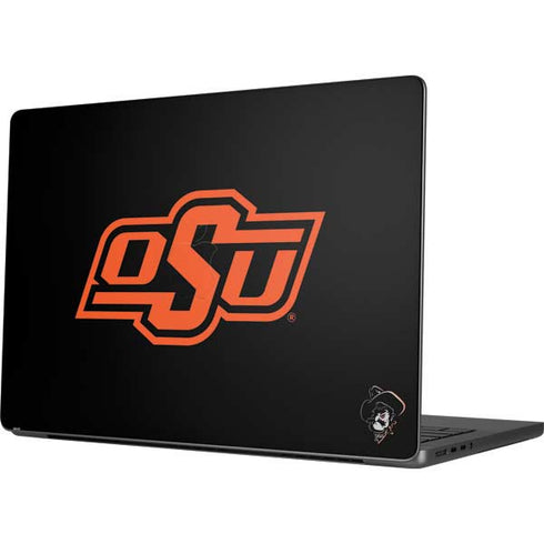 Oklahoma State University OSU on Black Apple MacBook Pro 14-inch Skin