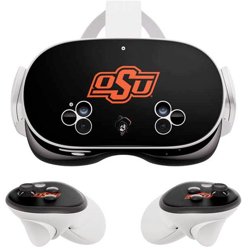Oklahoma State University OSU on Black Meta Quest 3S Skin