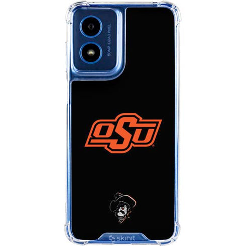 Oklahoma State University OSU on Black Moto G 5G (2024) Clear Case