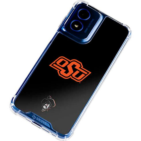 Oklahoma State University OSU on Black Moto G 5G (2024) Clear Case
