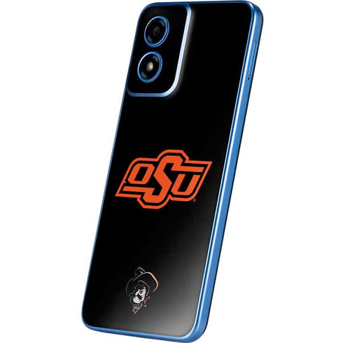 Oklahoma State University OSU on Black Moto G Play 4G (2024) Skin