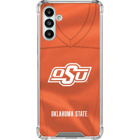Oklahoma State University Orange Jersey Galaxy A13 5G Clear Case