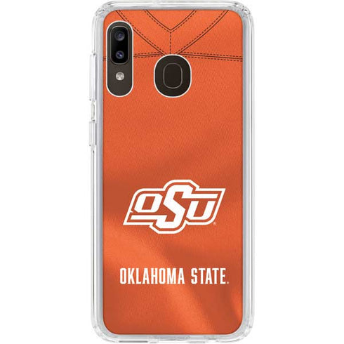 Oklahoma State University Orange Jersey Galaxy A20 Clear Case