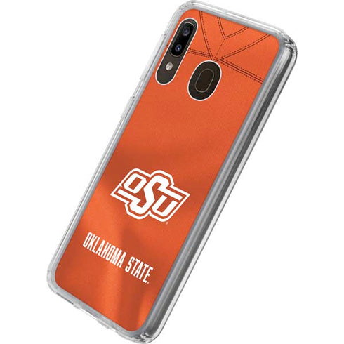 Oklahoma State University Orange Jersey Galaxy A20 Clear Case