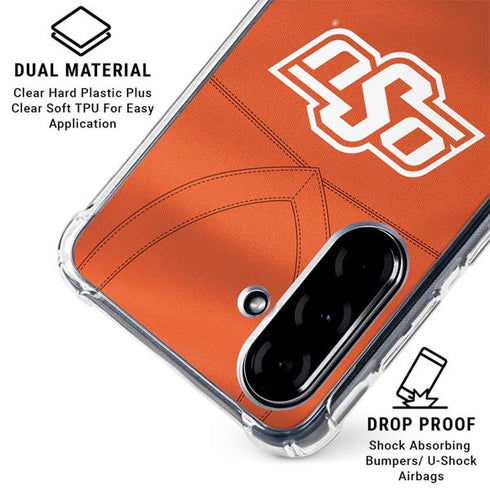 Oklahoma State University Orange Jersey Galaxy A36 5G Clear Case