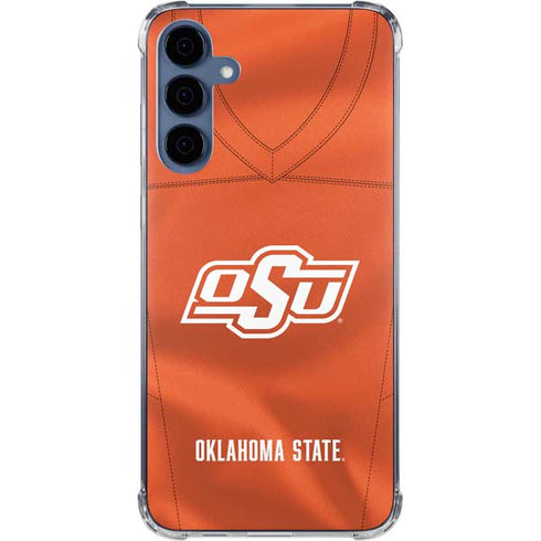 Oklahoma State University Orange Jersey Galaxy A55 5G Clear Case