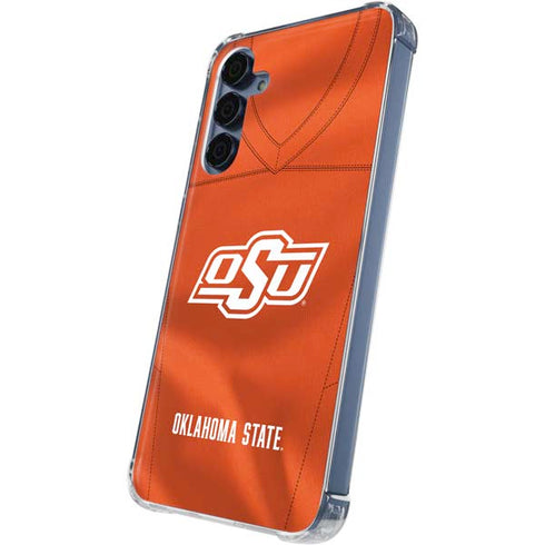 Oklahoma State University Orange Jersey Galaxy A55 5G Clear Case