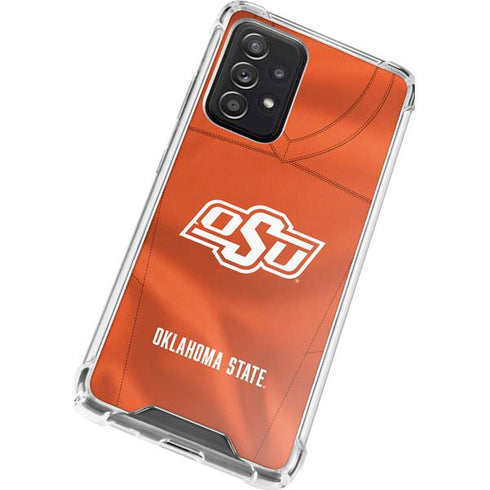 Oklahoma State University Orange Jersey Galaxy A72 5G Clear Case